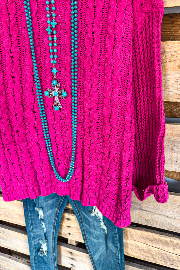 Everyday Comfort Oversized Sweater - Pink