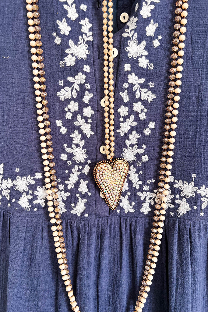 Purposed By Courage Dress - Navy - 100% COTTON - SALE