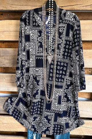 AHB EXCLUSIVE: Spring Sighting Tunic/Dress - Navy Blue