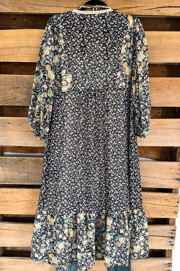 Always Blushing Cardigan - Navy Mix