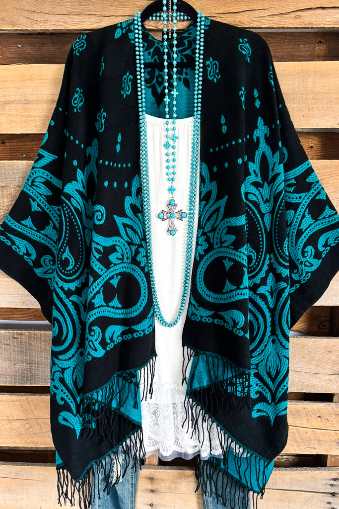 Timeless Touch Poncho - Black