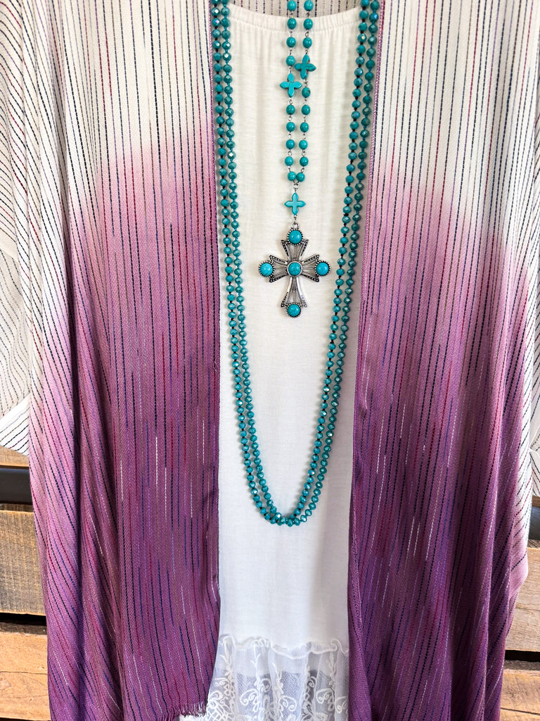 Crystal Secrets Kimono - Purple