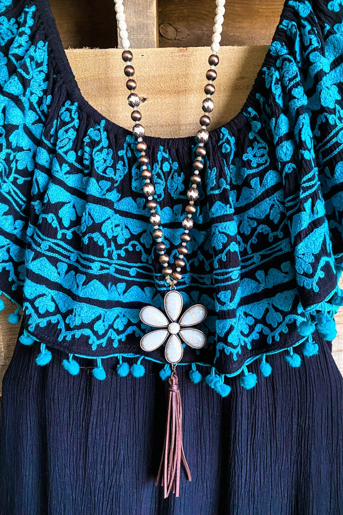 AHB EXCLUSIVE: Beautiful Reflections Tunic - Black/Turq - SALE