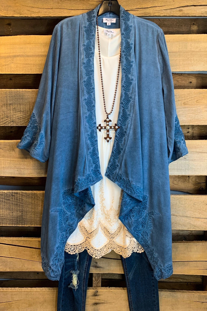 AHB EXCLUSIVE: Within My Means Cardigan - Denim