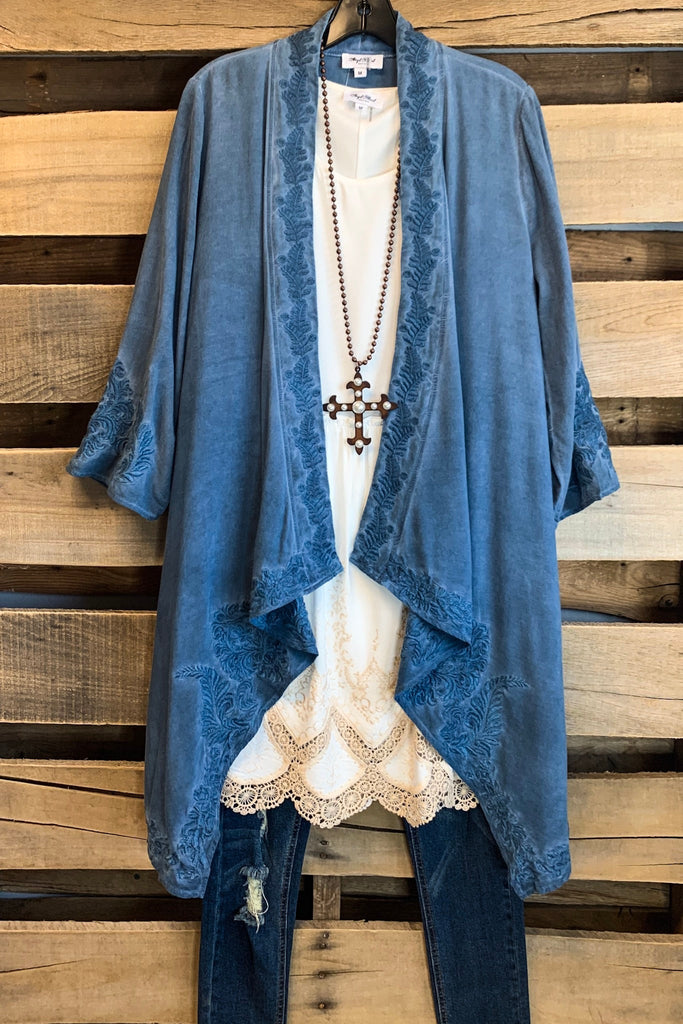 AHB EXCLUSIVE: Within My Means Cardigan - Denim