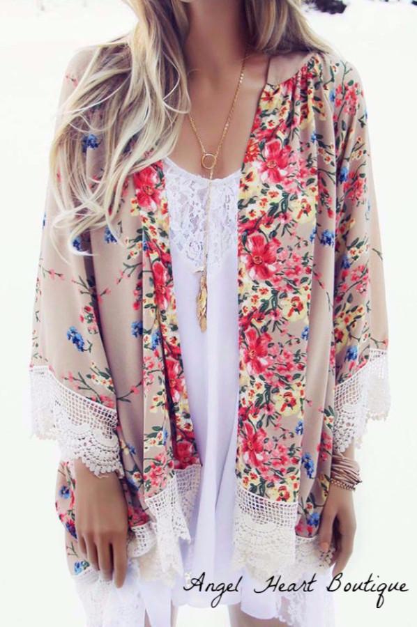 Steel Magnolia Cardigan - Beige - Velzera - Cardigan - Angel Heart Boutique  - 1