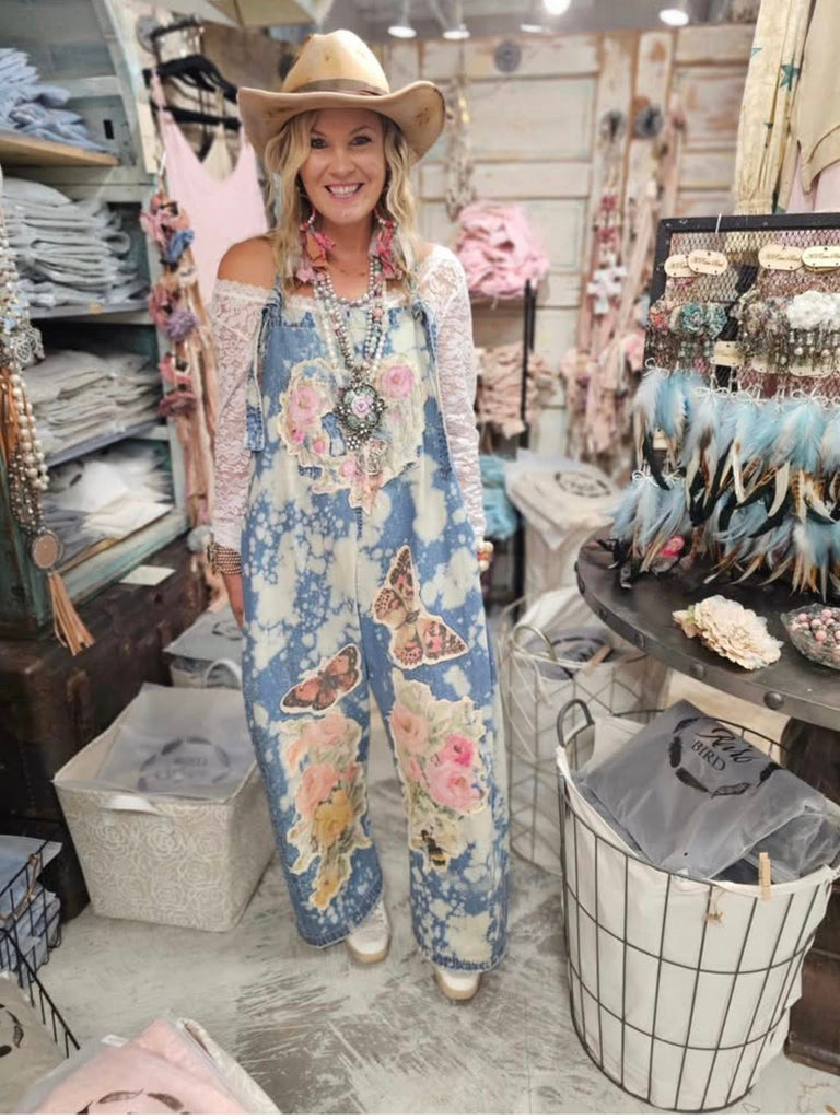 PRE ORDER: Darling Patchwork Denim Overalls - 100%COTTON