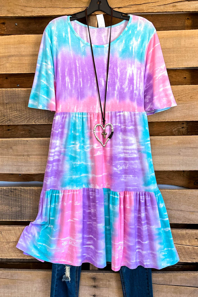 Full Of Endurance Dress - Pink/Multi (WRINKLE FREE) - Sale