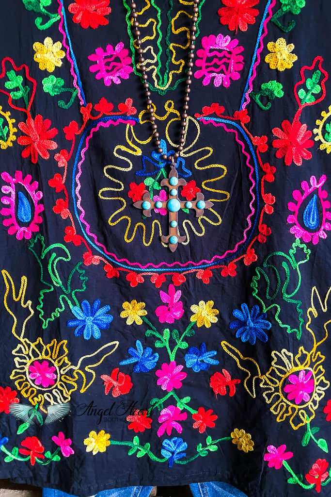 AHB EXCLUSIVE: As Beautiful as It Gets Tunic -Black - 100% COTTON - SALE