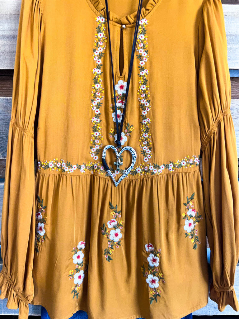 Time Is Mine Embroidered - Marigold