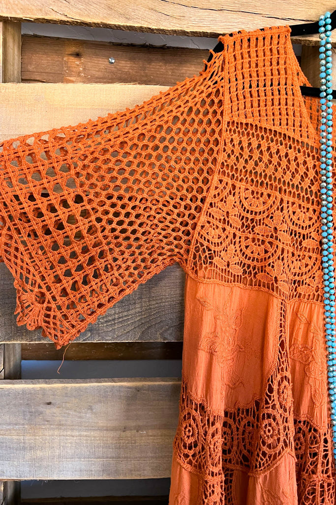 AHB EXCLUSIVE: Delightful Details Top - Rust - 100% COTTON
