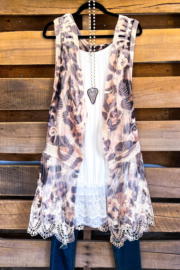 AHB EXCLUSIVE: See My Soul Vest- Natural/Leopard.
