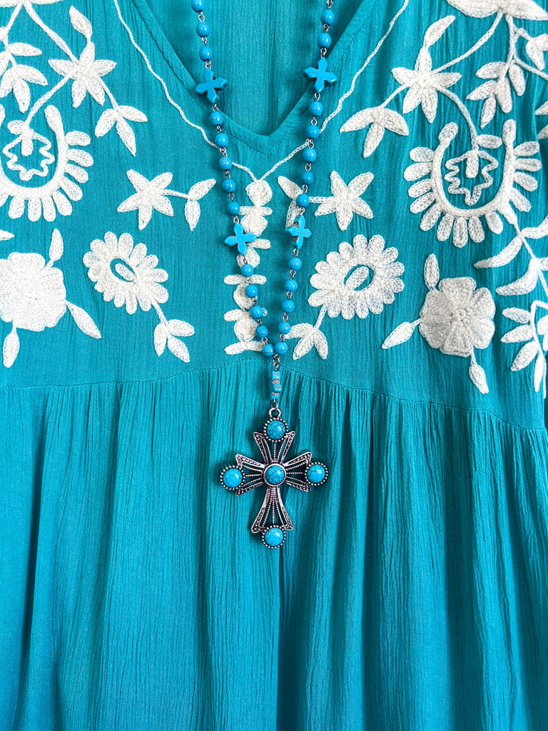 AHB EXCLUSIVE: Sparkling Smiles Tunic - Aqua