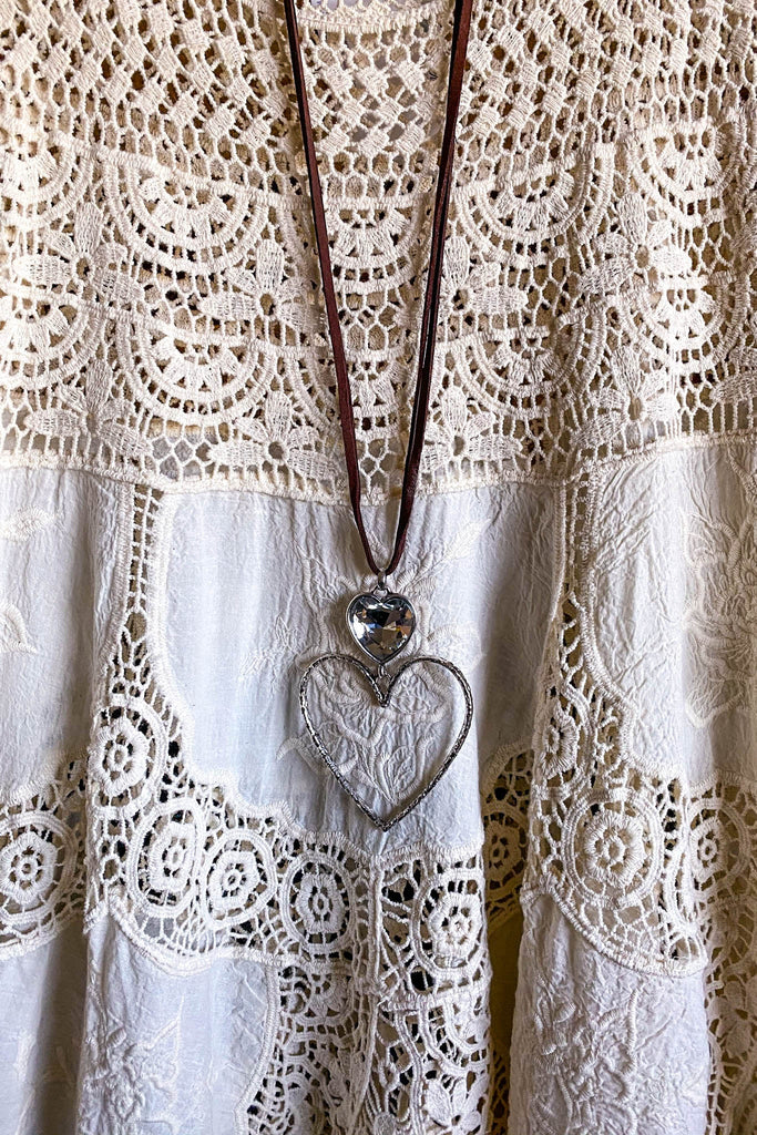 AHB EXCLUSIVE: Delightful Details Top - Natural - 100%  COTTON