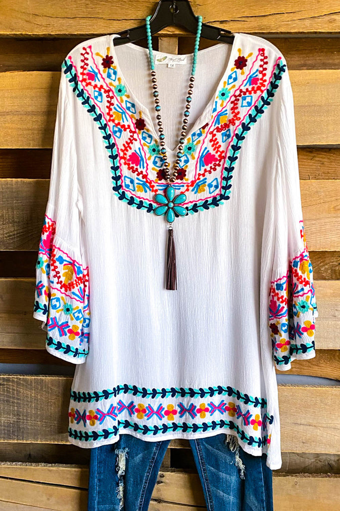 AHB EXCLUSIVE: Open Arms Tunic - White - SALE
