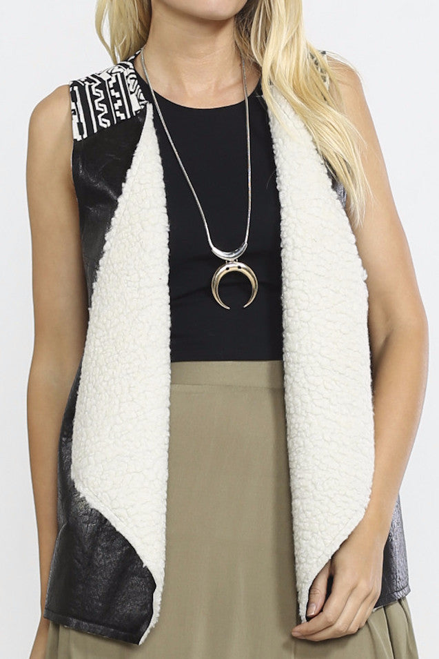 Santa Fe Vest - Black  - SALE (S,M,L) - Flying Tomato - Cardigan - Angel Heart Boutique  - 2