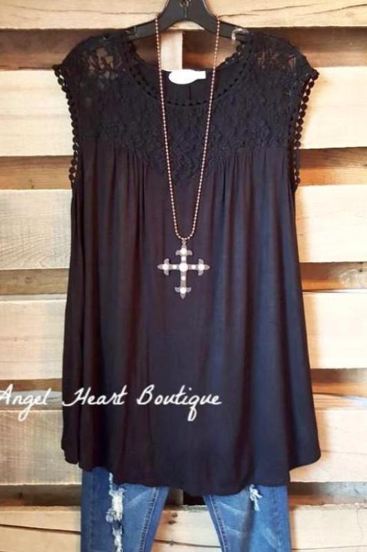 AHB EXCLUSIVE: Declare Your Love Top - Black - SALE