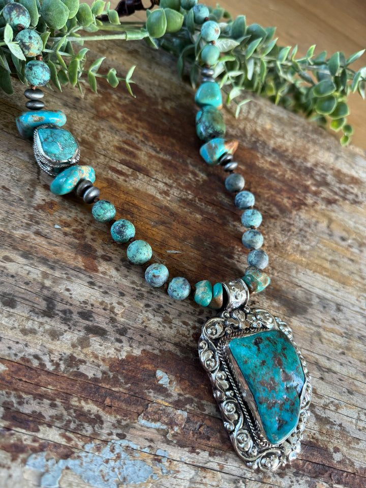 Handmade in Texas - One of a Kind Authentic Turquoise Necklace
