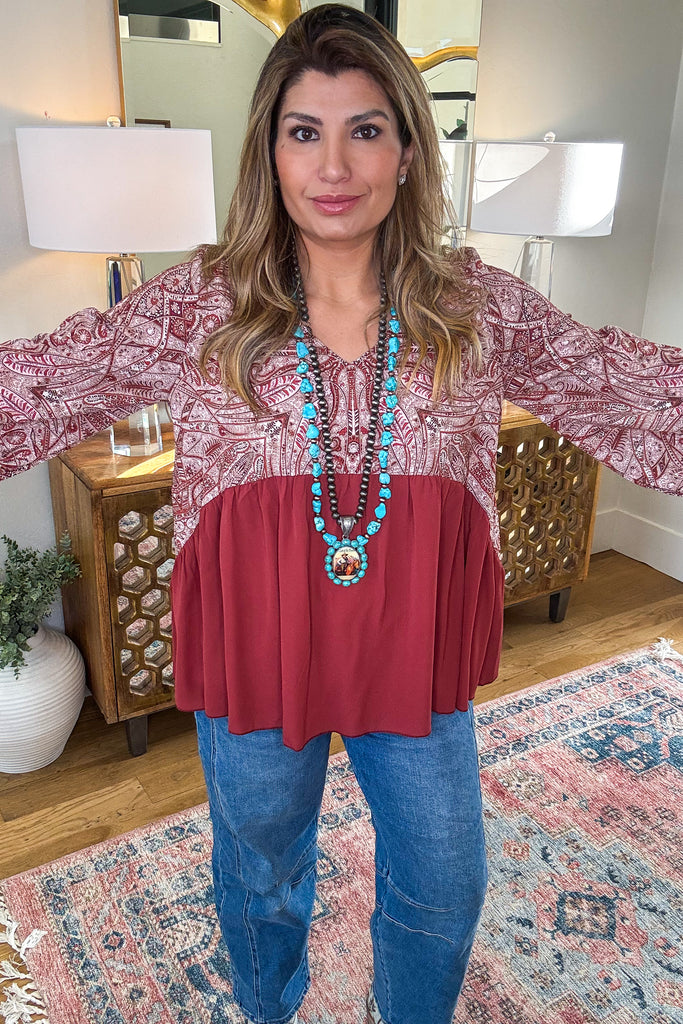 Precious Love Top - Rust