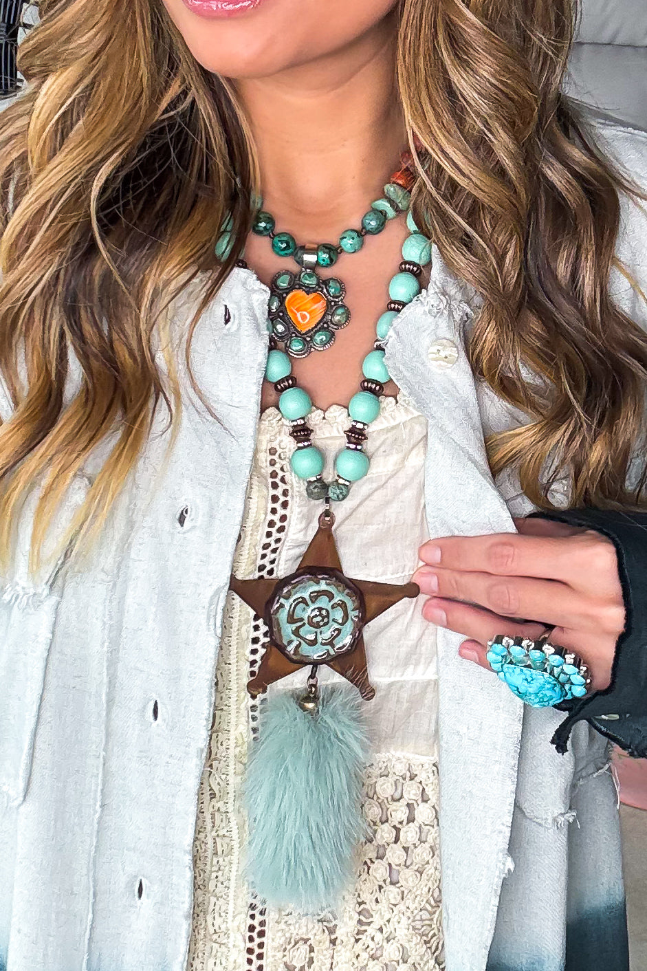 Sheriff Fur Mint Necklace