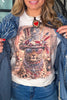 Star Spangled Rhinestones Cheetah Shirt - 100% Cotton