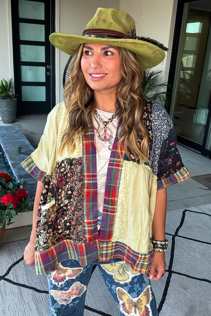 Boho Desert Shrug Kimono - Moss