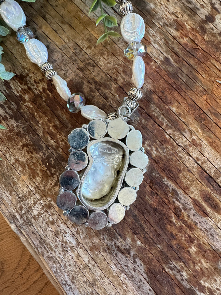 Handmade Freshwater Baroque Pearl Necklace- One of a Kind