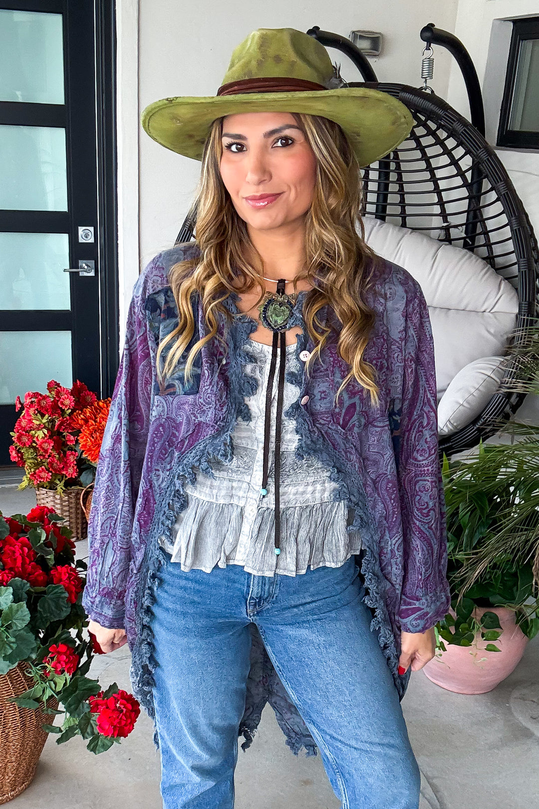 Moon Shade Tuxedo Jacket - 100% Cotton - Plum