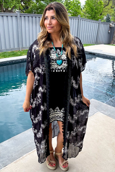 Queen of the Nile Duster - Black