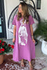 Our Lady of Fatima Dress - 100% Cotton - Dk. Mauve