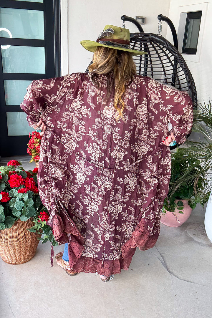 Whispering Blooms Duster - 100% Cotton