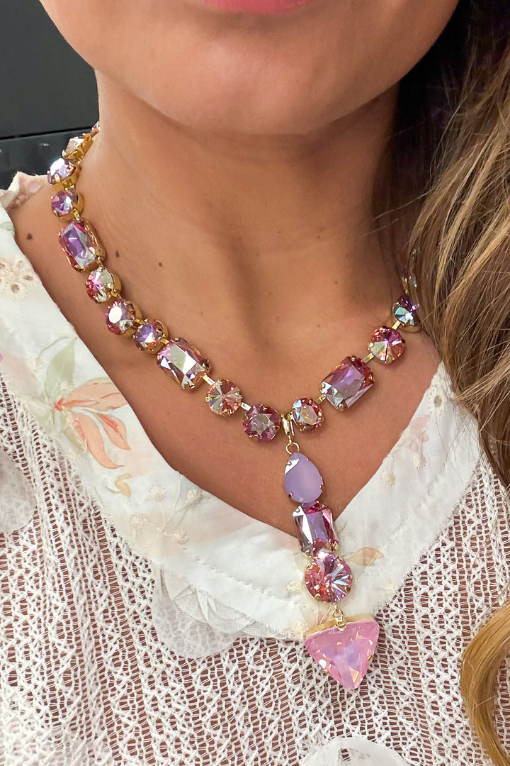 WAFA Austrian Crystal Necklace - 4 Crystal Pendant
