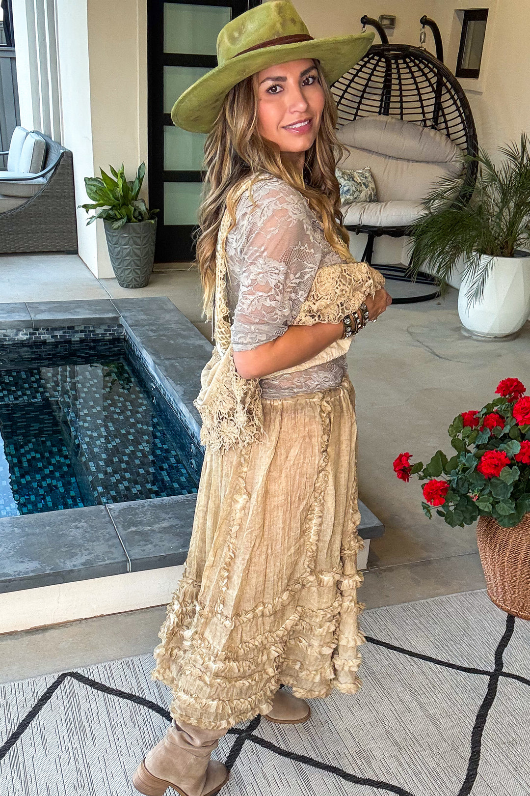 Serene Sands Skirt - Sheer - 100% Cotton
