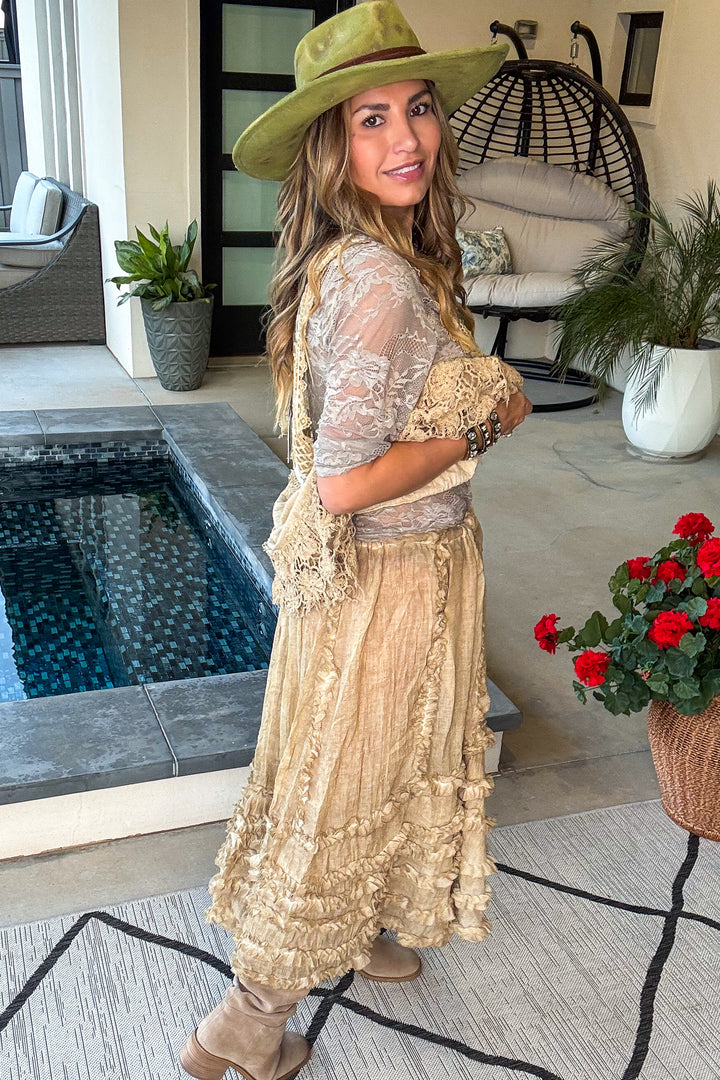 Serene Sands Skirt - Sheer - 100% Cotton