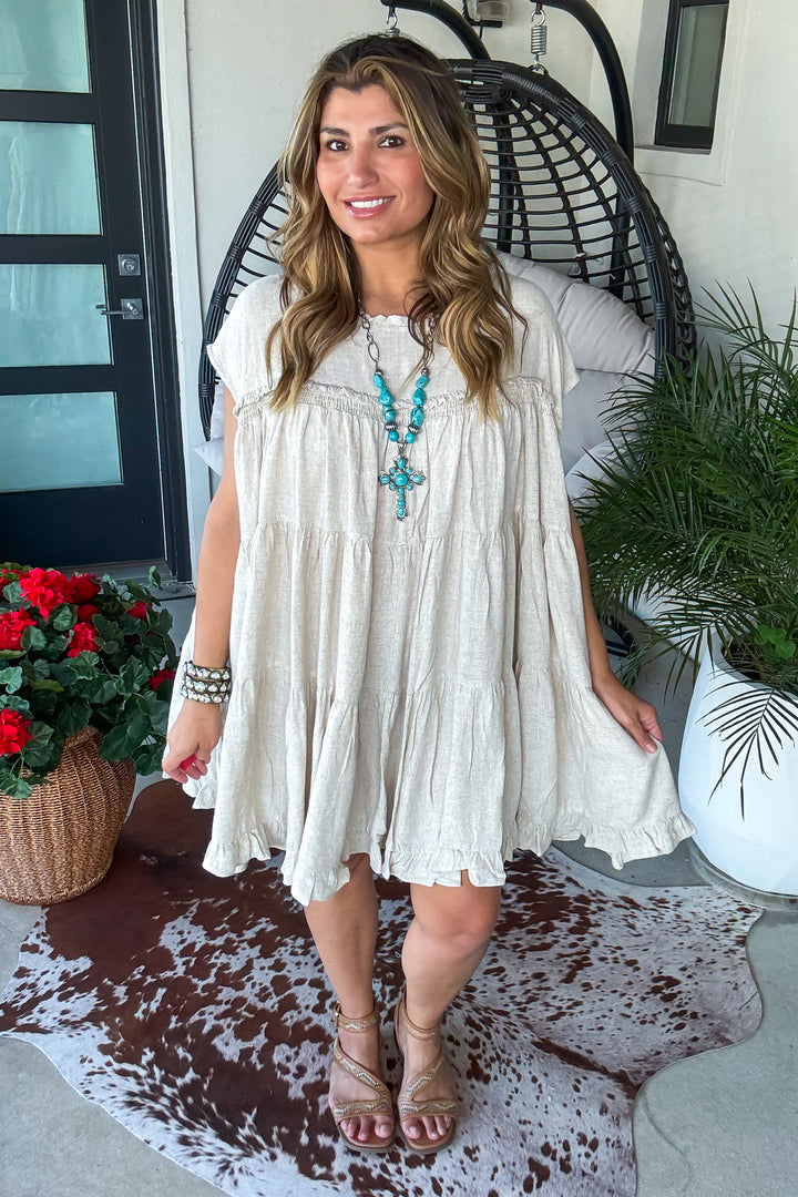 Juniper Grace Oversized Tunic/Dress - Oatmeal