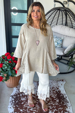 Sunbeam Soul Crochet Top - Cream/Pink - SALE