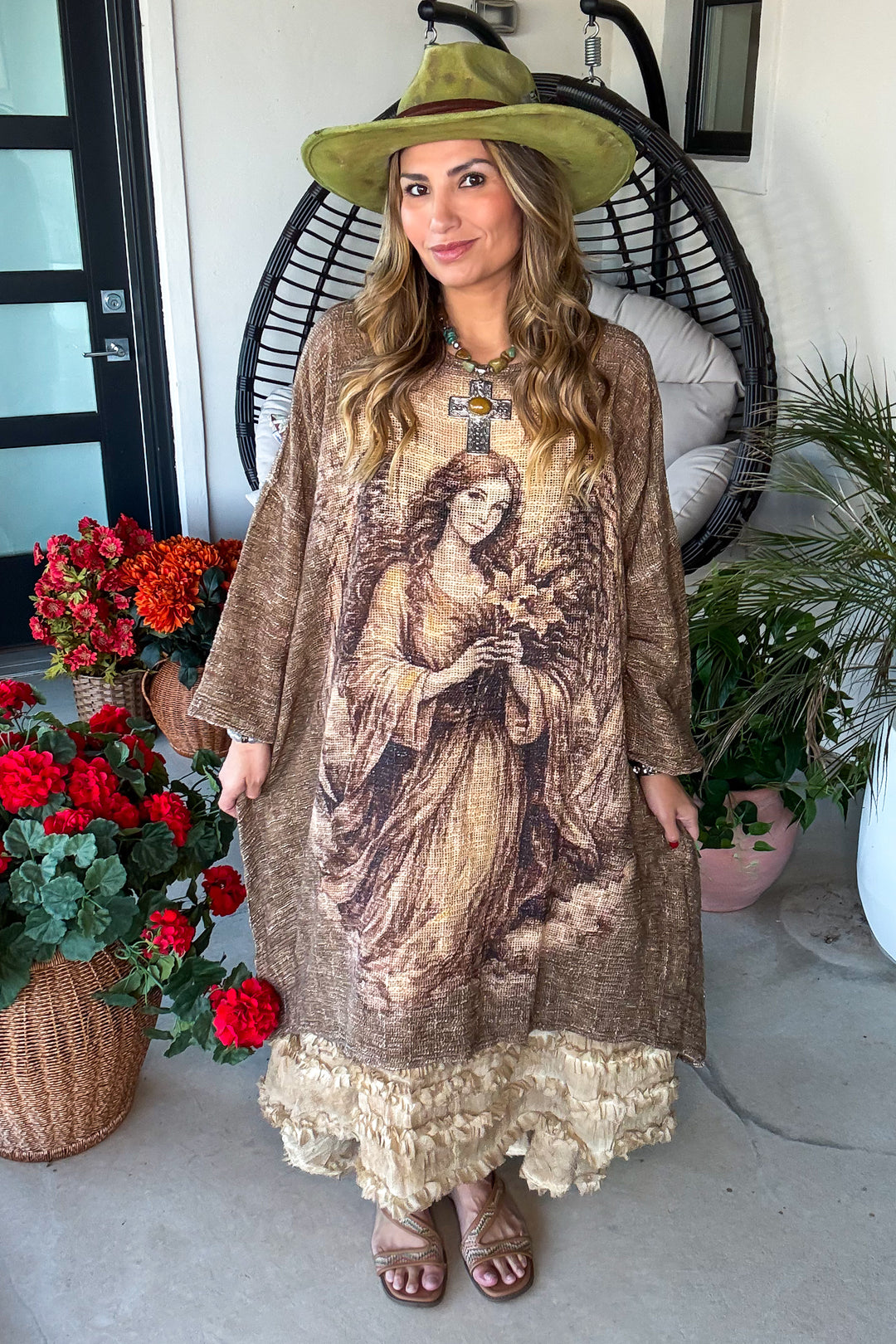 Archangel Michael Oversized Sheer Dress - 100% Cotton