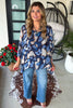 Coastal Midnight Silk Top - Navy - Made in Italy