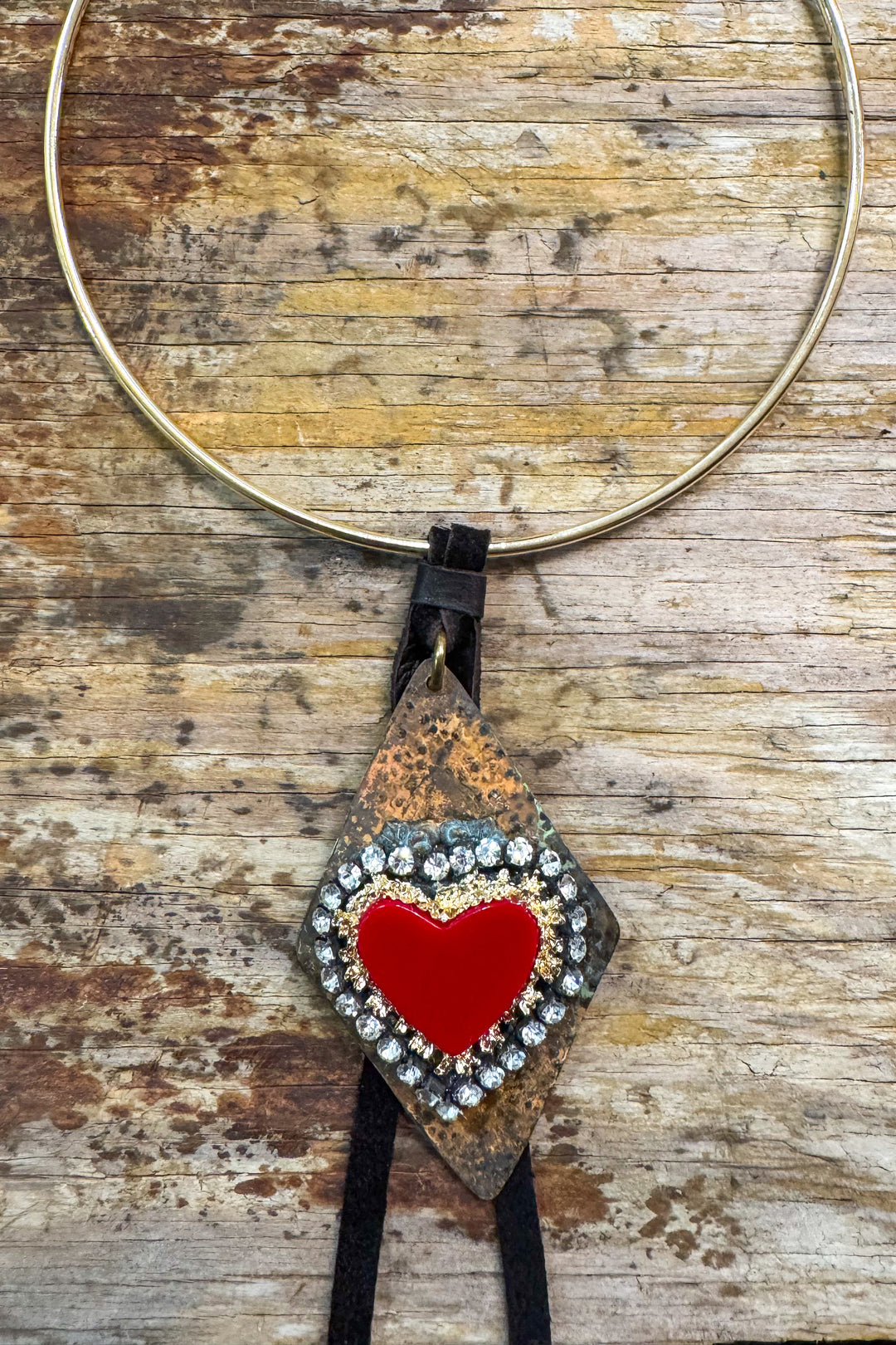 Sacred Heart Statement Necklace – One of a Kind Handmade Piece VIII