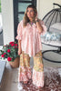 Boho Floral Lace Pants Elastic Waist - 100% Cotton