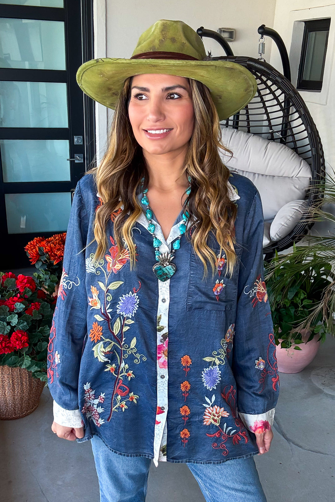 Sunset Mesa Top - Denim