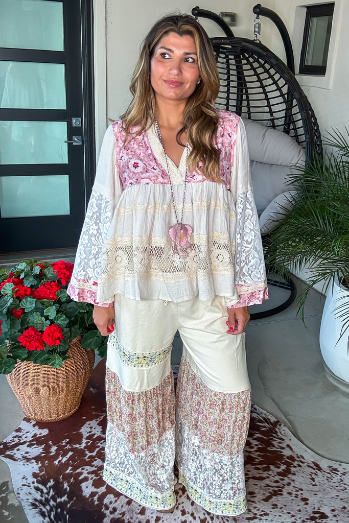 Canyon Echo Elastic Waist Oversized Pants - 100% Cotton