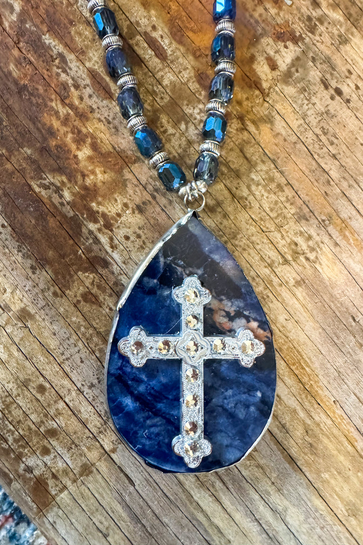 Tear Drop Lapis Azure Necklace - Authentic Lapis Azure Stone
