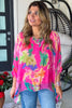 Confetti Glow Silk Top - Pink - Made in Italy