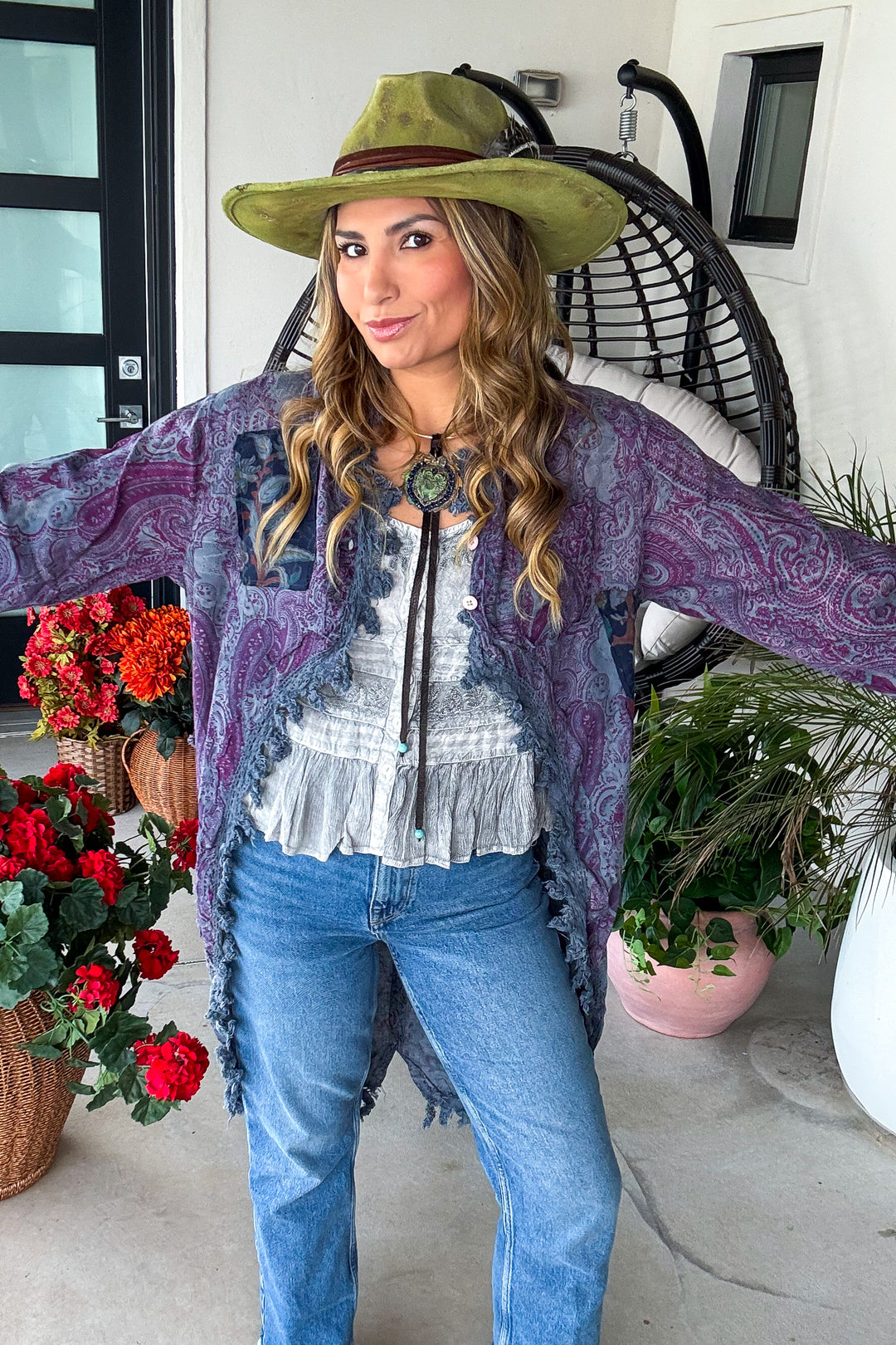 Moon Shade Tuxedo Jacket - 100% Cotton - Plum