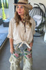 Painted Rose Patchwork Boho Pants