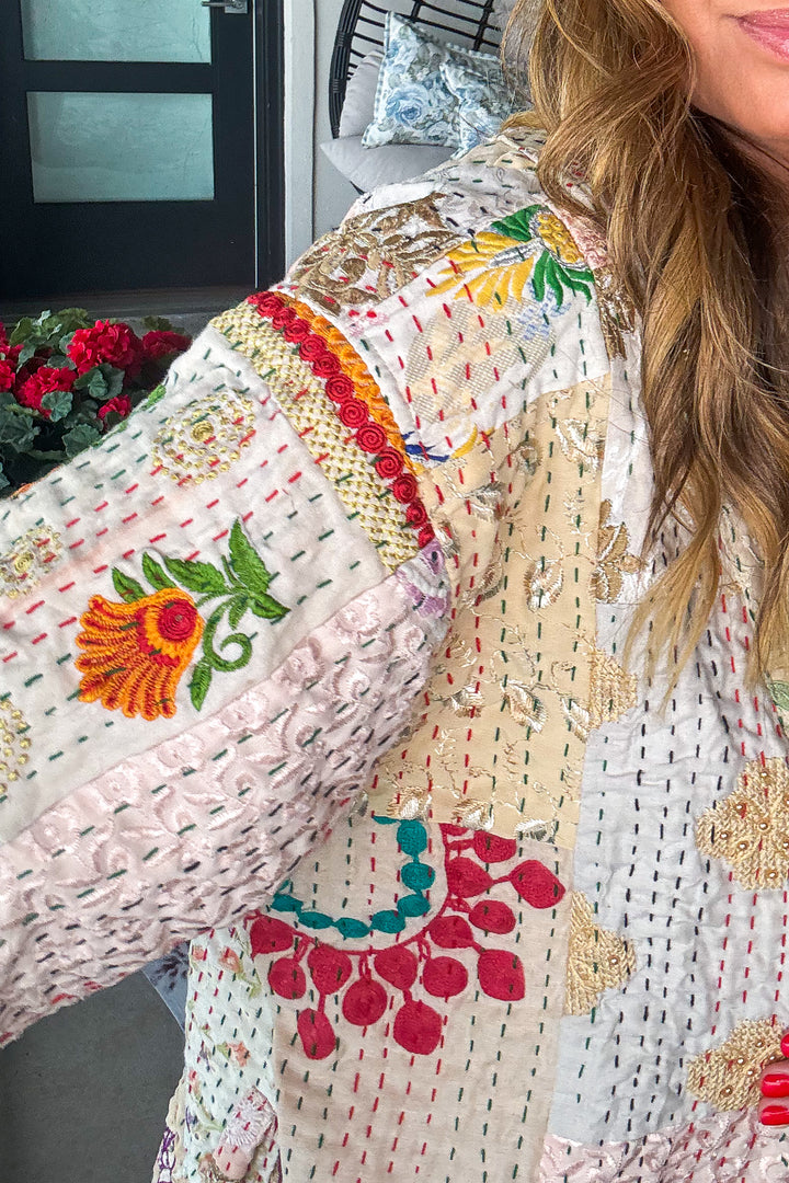 Timeless Spark Kimono - 100% Cotton  Beige