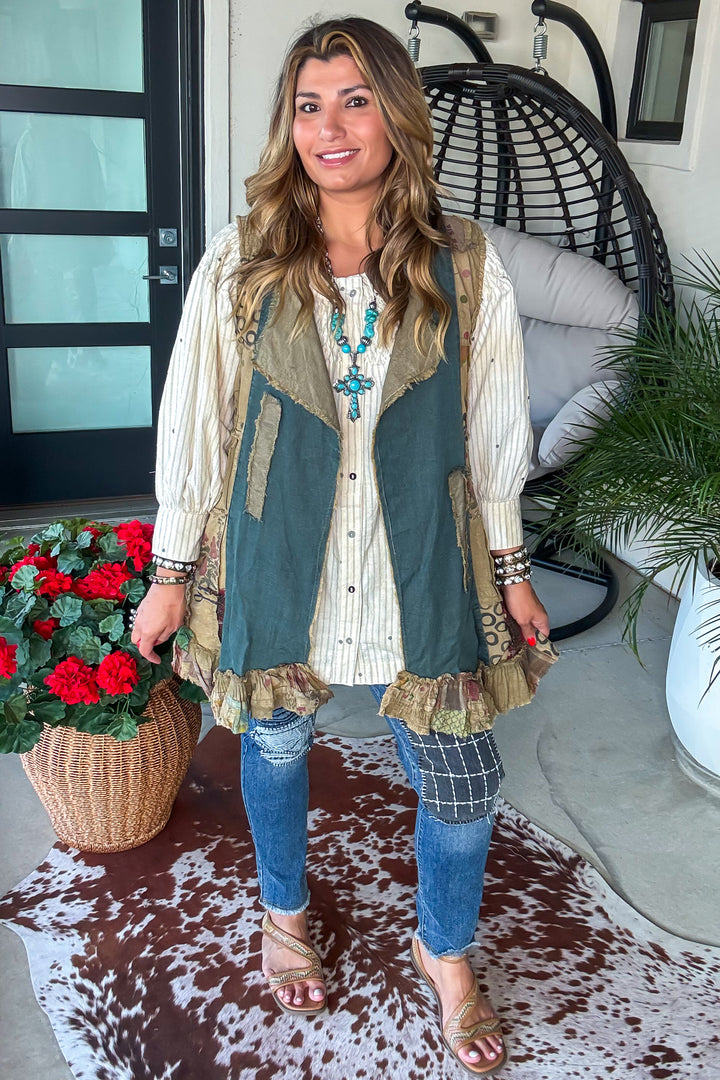Rusticana Patchwork Vest - 100% Cotton