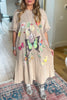 PRE ORDER: Attracting Nature Maxi Dress - 100% Cotton - Tan