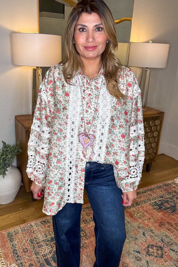 Comes Naturally OVERSIZED Top - Natural - SALE
